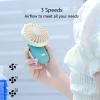 OLKWDAF5 Ultra Quiet Small Fans with 90-Degree Tilt Head, Powerful Airflow Desktop Fan, 3 Speed Cool Settings, Personal Handheld Mini Fan for Bedroom Office Dorm(Blue) view 3
