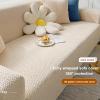 APMOE Knitted Elastic Sofa Cover, Stretch Jacquard Thick Sofa Cushion Covers, Replacement RV Dinette Cushion Covers Washable Furniture Protector with Elastic Bottom for Kids Pets, 2 Seater 57-72'' view 2