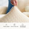 APMOE Knitted Elastic Sofa Cover, Stretch Jacquard Thick Sofa Cushion Covers, Replacement RV Dinette Cushion Covers Washable Furniture Protector with Elastic Bottom for Kids Pets, 2 Seater 57-72'' view 3