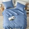 akkialla Twin Quilt Bedding Set,Bluish Grey Ultrasonic Quilt Set,Lightweight Soft Bedspread Coverlet,Modern Style Coin Pattern Bed Cover for All Seasons,2 Piece(1 Quilt,1 Pillow Sham) view 3