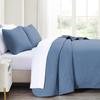 akkialla Twin Quilt Bedding Set,Bluish Grey Ultrasonic Quilt Set,Lightweight Soft Bedspread Coverlet,Modern Style Coin Pattern Bed Cover for All Seasons,2 Piece(1 Quilt,1 Pillow Sham) view 4