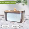 Dryer Sheet Holder with Bamboo Lid,Acrylic Laundry Clear Dryer Sheets Dispenser Container Box for Laundry Room Organization and Storage Holds Sheets,Balls,Clothes Pins,Laundry Pods (1 Pcs/2 Labels) view 3
