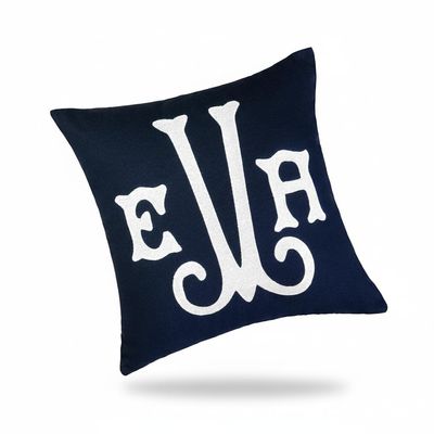 mia'spillow lab Embroidered Monogram Pillow, Personalized Wedding Monogramed Lumbar Pillow, Custom Throw Pillow, Engagement Gift for Couple, Initial Pillow
