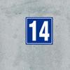 8x8" Parking Lot Number 14 Sign - High-Intensity Grade Aluminum, Weatherproof, Fade-Resistant, Curbside Number, Blue/White, Ideal for Outdoor and Indoor Use view 4