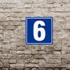 8x8" Parking Lot Number 6 Sign - High-Intensity Grade Aluminum, Weatherproof, Fade-Resistant, Curbside Number, Blue/White, Ideal for Outdoor and Indoor Use view 3