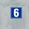 8x8" Parking Lot Number 6 Sign - High-Intensity Grade Aluminum, Weatherproof, Fade-Resistant, Curbside Number, Blue/White, Ideal for Outdoor and Indoor Use view 4