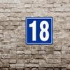12x12" Parking Lot Number 18 Sign - High-Intensity Grade Aluminum, Weatherproof, Fade-Resistant, Curbside Number, Blue/White, Ideal for Outdoor and Indoor Use view 3