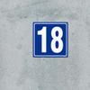 12x12" Parking Lot Number 18 Sign - High-Intensity Grade Aluminum, Weatherproof, Fade-Resistant, Curbside Number, Blue/White, Ideal for Outdoor and Indoor Use view 4