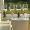 3D Cup With Christmas Tree Figurine Inside Stemless Glass For Wine Water Milk Goblet-Drinking Glass Cup view 4