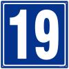 12x12" Parking Lot Number 19 Sign - High-Intensity Grade Aluminum, Weatherproof, Fade-Resistant, Curbside Number, Blue/White, Ideal for Outdoor and Indoor Use view 1