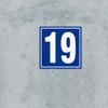 12x12" Parking Lot Number 19 Sign - High-Intensity Grade Aluminum, Weatherproof, Fade-Resistant, Curbside Number, Blue/White, Ideal for Outdoor and Indoor Use view 4