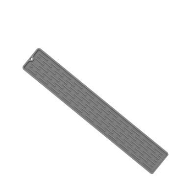 Silicone Dish Drying Mat, Long Kitchen Counter Draining Pad, Non-Slip Surface, 21.7 x 3.5 Inch, 0.3 Inch Thick