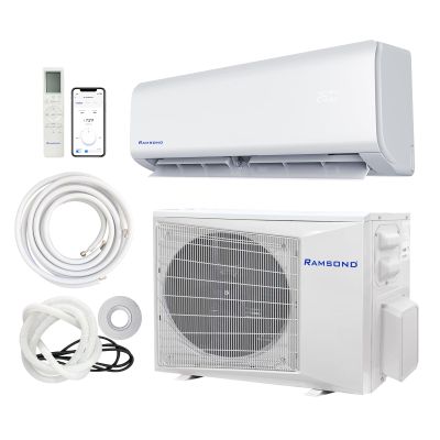 RAMSOND GW SERIES 12000 BTU 230 V Mini Split Ductless Air Conditioner Heat Pump 19 SEER Included Line Set Kit Compatible with Alexa and Google, White