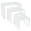 Acrylic Display Risers 3Piece ExtraSmall Riser Set (221.5, 322, 422.5) Clear 1/8" Acrylic Stands for Jewelry, Crystals, Mini Collectibles, Craft Shows (Frosted) view 1