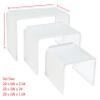 Acrylic Display Risers 3Piece ExtraSmall Riser Set (221.5, 322, 422.5) Clear 1/8" Acrylic Stands for Jewelry, Crystals, Mini Collectibles, Craft Shows (Frosted) view 2