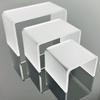Acrylic Display Risers 3Piece ExtraSmall Riser Set (221.5, 322, 422.5) Clear 1/8" Acrylic Stands for Jewelry, Crystals, Mini Collectibles, Craft Shows (Frosted) view 4