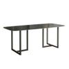 6 to 8 Peoson Indoor Dining Table, Rectangular Kitchen Dinner Table, Large Black Sintered Stone Dining Room Table, 70.8735.4329.52 inch view 1