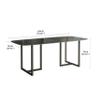 6 to 8 Peoson Indoor Dining Table, Rectangular Kitchen Dinner Table, Large Black Sintered Stone Dining Room Table, 70.8735.4329.52 inch view 3