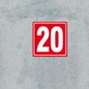 12x12" Parking Lot Number 20 Sign - High-Intensity Grade Aluminum, Weatherproof, Fade-Resistant, Curbside Number, Red/White, Ideal for Outdoor and Indoor Use view 4