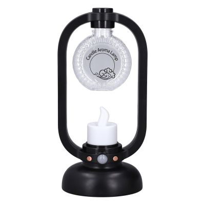 Haofy Diffuser Humidifier, Retro Candlelight Ultrasonic Cool Mist with RGB Lighting, Portable Night Light for Bedroom, Office (Black)