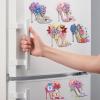 BAYUNOE 6Pcs Diamond Art Refrigerator Magnet DIY Creative Fridge Magnet Special Shaped Crystal Diamond Art Painting Decorations Magnets Stickers for Home Decors Cabinet Refrigerator-High Heel view 2