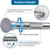 AIZESI Tension Curtain Rod 18-36 inch2Pcs Adjustable Tension Rod Silver Curtain Tension Rod No Drilling Small Spring Tension Curtain Rod view 4