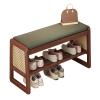 MARIYCH Entryway Shoe Bench, End of Bed Bench with Storage, Upholstered Shoe Rack Bench, Solid Wood Shoe Ottoman Bench for Living Room, Bedroom view 1