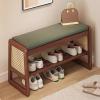MARIYCH Entryway Shoe Bench, End of Bed Bench with Storage, Upholstered Shoe Rack Bench, Solid Wood Shoe Ottoman Bench for Living Room, Bedroom view 2
