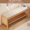 MARIYCH Entryway Shoe Bench, End of Bed Bench with Storage, Upholstered Shoe Rack Bench, Solid Wood Shoe Ottoman Bench for Living Room, Bedroom view 4