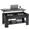 Coffee Table Lift Top Coffee Tables with Hidden Compartment Storage Lift Tabletop Dining Table for Home,Black view 1