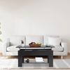 Coffee Table Lift Top Coffee Tables with Hidden Compartment Storage Lift Tabletop Dining Table for Home,Black view 2