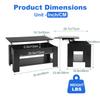 Coffee Table Lift Top Coffee Tables with Hidden Compartment Storage Lift Tabletop Dining Table for Home,Black view 3
