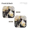 YZDPLO Black and Gold Swirl liquid ink marble Leather Vanity Tray Desktop Storage Organizer Decor Catchall Perfume Bathroom Valet Tray Nightstand Caddy Holder for Keys Phone Wallet Coin Jewelry, S view 2