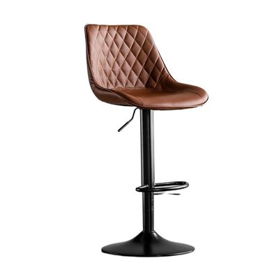 ZWSYQXIU Bar Chair Counter Stools Bar Stools Bar Stool Counter Height Stools Leather Counter Stool with Footrest Metal Legs Counter Breakfast Chairs Breakfast Stools Barstools(C,1Pieces)