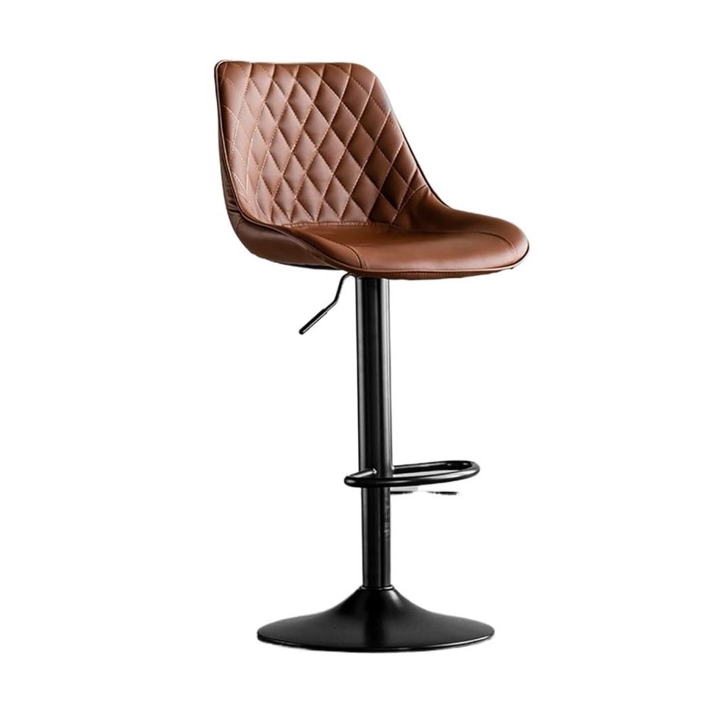 ZWSYQXIU Bar Chair Counter Stools Bar Stools Bar Stool Counter Height Stools Leather Counter Stool with Footrest Metal Legs Counter Breakfast Chairs Breakfast Stools Barstools(C,1Pieces)
