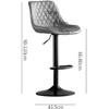 ZWSYQXIU Bar Chair Counter Stools Bar Stools Bar Stool Counter Height Stools Leather Counter Stool with Footrest Metal Legs Counter Breakfast Chairs Breakfast Stools Barstools(C,1Pieces) view 2