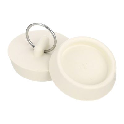 uxcell 4 Pcs Rubber Tub Stopper, Fit 48-49.5mm Bath Tub Drain Stoppers Sink Stopper Drain Plug with Hanging Ring for Bathtub Kitchen Bathroom, White