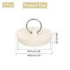 uxcell 4 Pcs Rubber Tub Stopper, Fit 48-49.5mm Bath Tub Drain Stoppers Sink Stopper Drain Plug with Hanging Ring for Bathtub Kitchen Bathroom, White view 2