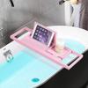 Bath Caddy Tray Adjustable Bathroom Storage Bathtub Caddy - Bamboo Bathtub Caddy Extending Bathroom Caddy, Bathtub with Book or Tablet Stand, Bathtub with Phone Holder and Organizer Geni view 4