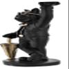 HomeLoft Basics Hriddhi Corporation Black Bull Dog Sculpture for Home Decor, Standard view 3
