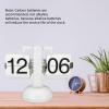 flexman Flip Desk Clock, 24 Hours Adjustable 304 Stainless Steel Large Number Retro Table Clock, Flip Clock for Living Room, Bedroom, Study, Outdoor (All White) view 2