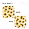 YZDPLO Sunflower Pattern Leather Vanity Tray Desktop Storage Organizer, Decorative Catchall Perfume Tray, Bathroom Valet Tray,Nightstand Caddy Holder for Keys Phone Wallet Coin Jewelry, S view 2