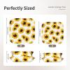 YZDPLO Sunflower Pattern Leather Vanity Tray Desktop Storage Organizer, Decorative Catchall Perfume Tray, Bathroom Valet Tray,Nightstand Caddy Holder for Keys Phone Wallet Coin Jewelry, S view 4