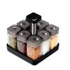 SPEFMODD Seasoning Bottle Set Assaisonnement for Bocal en verre rotatif Assaisonnement for le mnage europen Fournitures de Cuisine - 9 ensembles Spice Bottle Set view 1
