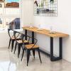 Lebolna Farmhouse Solid Wood Bar Table,Rectangular Kitchen Dining Table for Small Space,Long Narrow Bar Top Table,Rustic Counter Height Table Console Table(47.2L x 15.7W x 29.5H, Natural) view 3