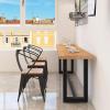 Lebolna Farmhouse Solid Wood Bar Table,Rectangular Kitchen Dining Table for Small Space,Long Narrow Bar Top Table,Rustic Counter Height Table Console Table(47.2L x 15.7W x 29.5H, Natural) view 4