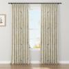TWOPAGES Linen Textured Floral Curtain 120 Inch Length Pinch Pleat Curtain for Farmhouse Living Room Vintage Light Filtering Drape, 1 Panel, 40W x 120L, Autumn view 2