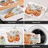 Pumpkin Fall Polka Dots Drying Mats for Kitchen Counter, Autumn Leaf Microfiber Absorbent Dish Drainer/Rack Mat,Reversible Hangding Quick Drying kitchen Decor,18x24 Machine Washable view 4
