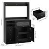 FACBOTALL Kitchen Pantry Storage Cabinet with Hutch, Buffet Sideboard with Storage, Coffee Bar Cabinet with Power Outlets, Microwave Stand, Wine Racks, Kitchen Cupboard for Dining & Living Room, Black view 2