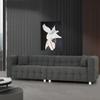 KEVINSPACE 102" Sofa Couch for Living Room, Modern 3-Seat Upholstered Sofa Couch Comfy Sofa Boucle Sofa for Apartment Bedroom Dorm Office, Modern Furniture 2 Pillows, Gray view 4